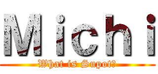 Ｍｉｃｈｉ (What is Supot?)