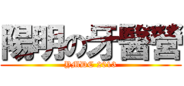 陽明の牙醫營 (YMDC 2013)