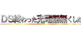 ＤＳ終わった充電器無くした (YABAI)