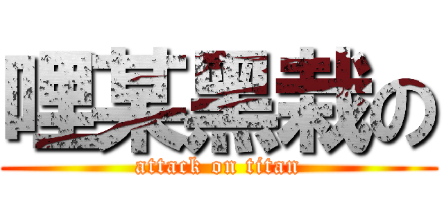 哩某黑栽の (attack on titan)