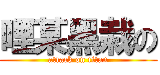 哩某黑栽の (attack on titan)