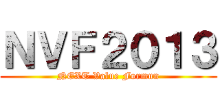 ＮＶＦ２０１３ (NEXT Value Formun)