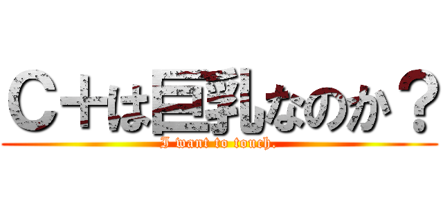 Ｃ＋は巨乳なのか？ (I want to touch.)