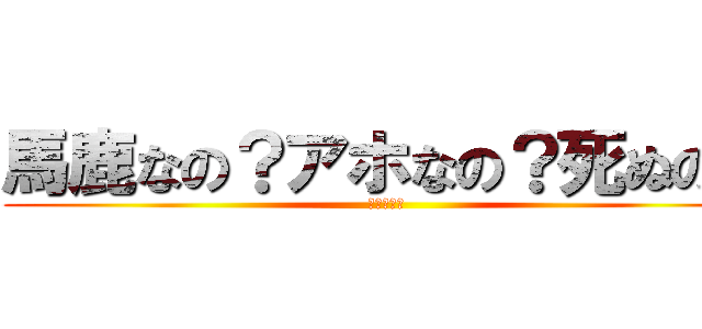 馬鹿なの？アホなの？死ぬの？ (まぢ基地乙)