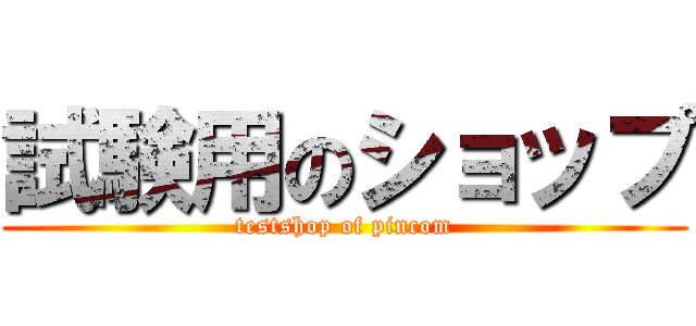 試験用のショップ (testshop of pincom)