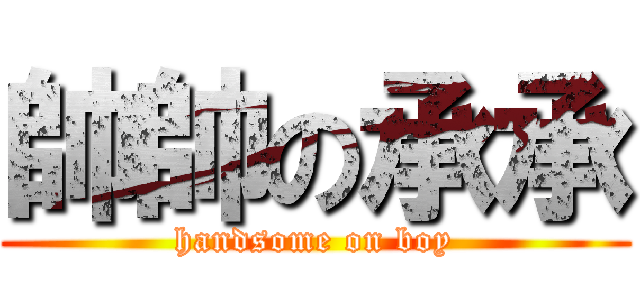 帥帥の承承 (handsome on boy)