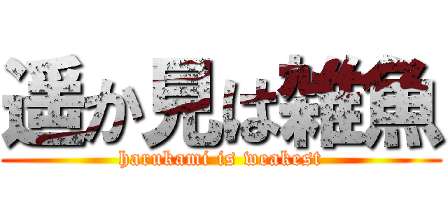 遥か見は雑魚 (harukami is weakest)