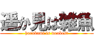 遥か見は雑魚 (harukami is weakest)