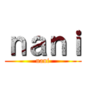 ｎａｎｉ (nani)