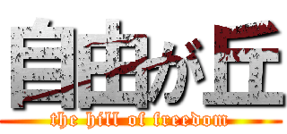 自由が丘 (the hill of freedom)