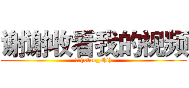 谢谢收看我的视频 (小石(xiao_shi))