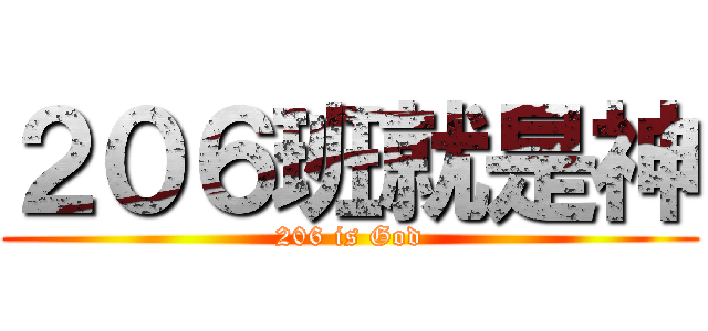 ２０６班就是神 (206 is God)