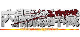 内閣総辞職 (cabinet resignation)