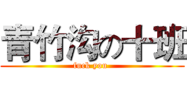 青竹沟の十班 (fuck you )