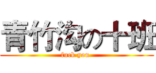 青竹沟の十班 (fuck you )