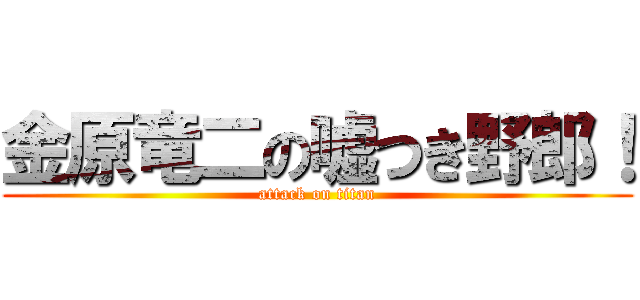 金原竜二の嘘つき野郎！ (attack on titan)