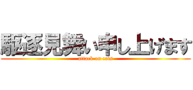 駆逐見舞い申し上げます (attack on cats)