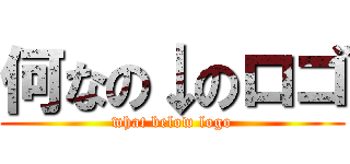 何なの↓のロゴ (what below logo)