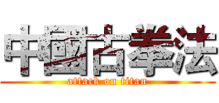 中國古拳法 (attack on titan)
