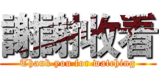 謝謝收看 (Thank you for watching)