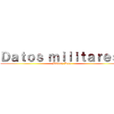 Ｄａｔｏｓ ｍｉｌｉｔａｒｅｓ  (Military Data )