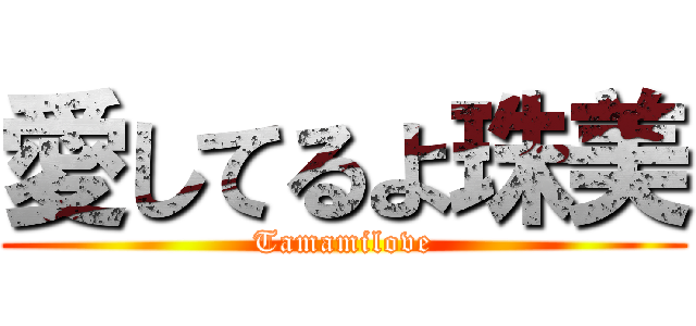 愛してるよ珠美 (Tamamilove)