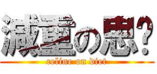 減重の思翎 (celine on diet)