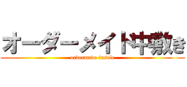 オーダーメイド中敷き (ordermade insole)