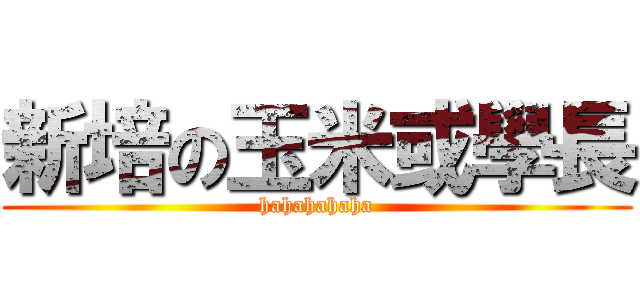 新培の玉米或學長 (hahahahaha)