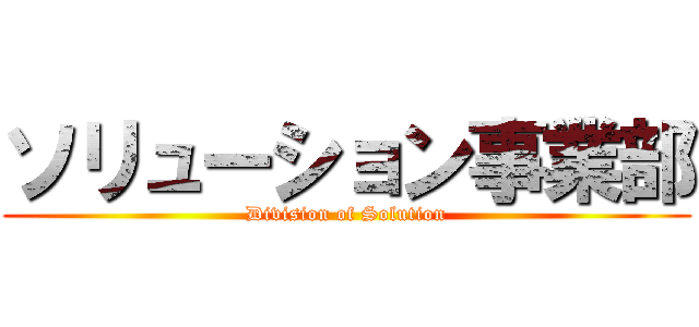 ソリューション事業部 (Division of Solution)