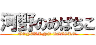 河野のめばちこ (TONARI NO TOTORO)