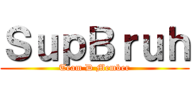 ＳｕｐＢｒｕｈ (Team D Member)
