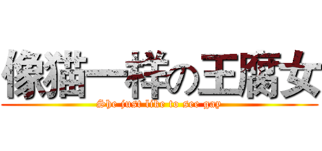 像猫一样の王腐女 (She just like to see gay)