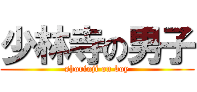 少林寺の男子 (shorinji on boy)