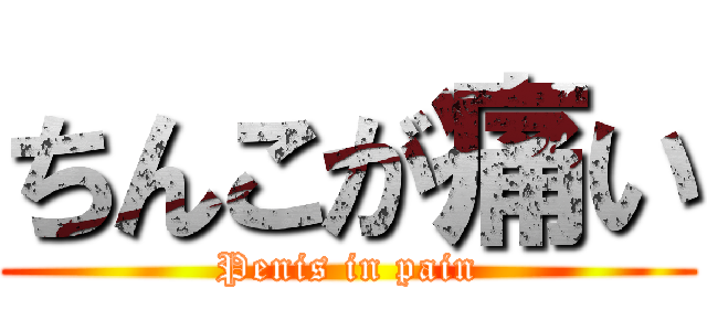 ちんこが痛い (Penis in pain)