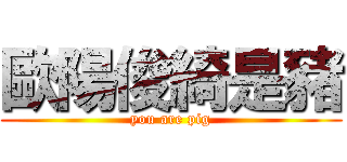歐陽俊綺是豬 (you are pig)