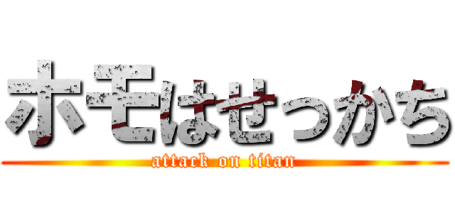 ホモはせっかち (attack on titan)