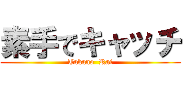 素手でキャッチ (Takano  Rai)