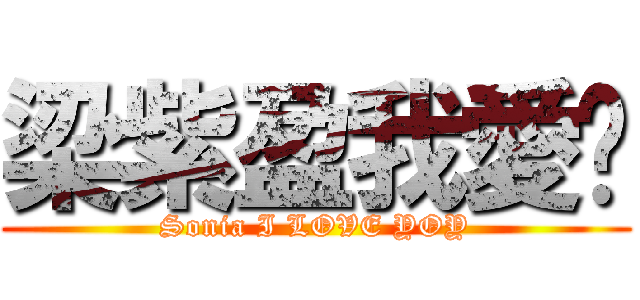 梁紫盈我愛你 (Sonia I LOVE YOY)