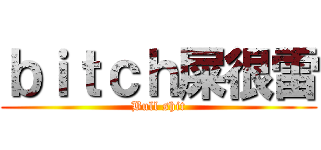 ｂｉｔｃｈ屎很雷 (Bull shit)