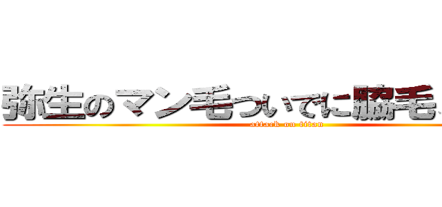 弥生のマン毛ついでに脇毛メリット (attack on titan)