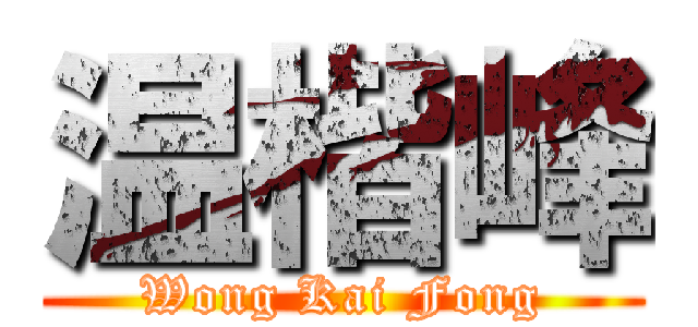 温楷峰 (Wong Kai Fong)