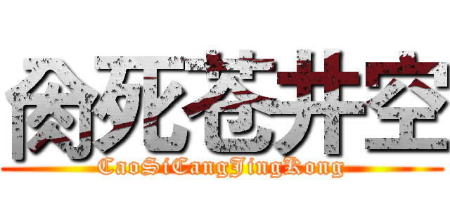 肏死苍井空 (CaoSiCangJingKong)