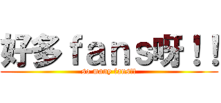 好多ｆａｎｓ呀！！ (so many fans!!)