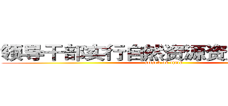 领导干部实行自然资源资产审计研究 (attack on titan)