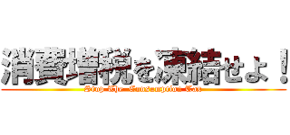 消費増税を凍結せよ！ (Stop The  Consumption Tax)