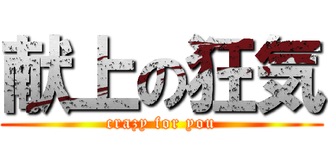 献上の狂気 (crazy for you)