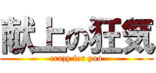 献上の狂気 (crazy for you)