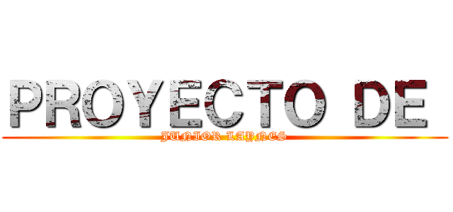 ＰＲＯＹＥＣＴＯ ＤＥ  (JUNIOR LAYNES)