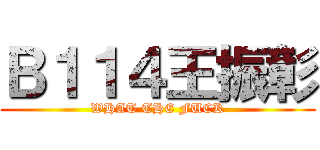 Ｂ１１４王振彰 (WHAT THE FUCK)